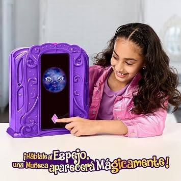 Magic Mixies Pixlings Magic Mirror Reveal Doll with Details and 9 Articulation Points, Fashion Doll with New Measure of 26 cm, Reveal with Potions and Spells in the Mirror, Famous (MG100000)