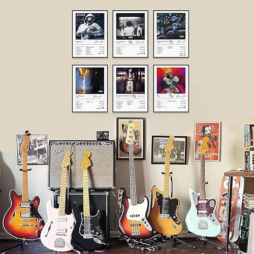 Miniatura 3 de Motlwat J.Cole - Póster de álbum de música en lienzo para pared, juego de 8 para decoración de habitación, estética, decoración de sala de música,