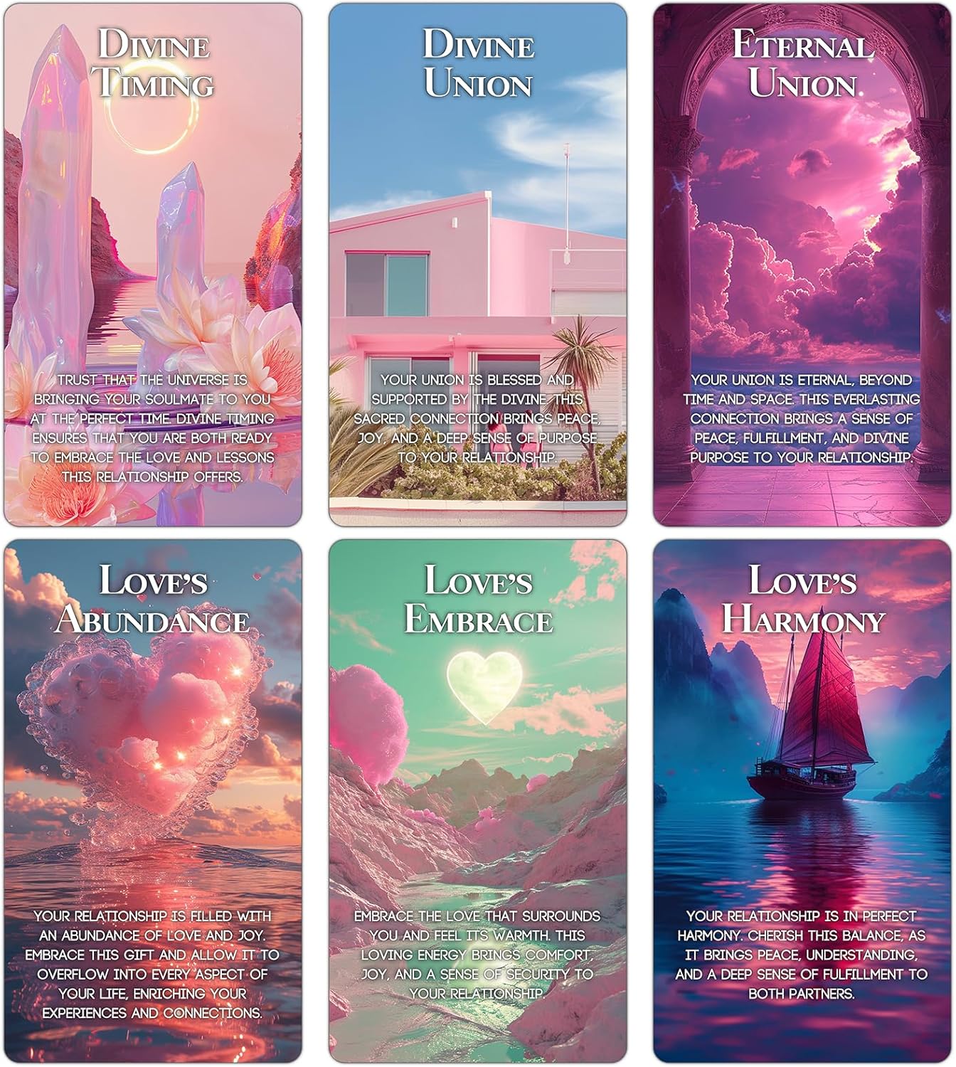 Romantic Love Oracle Cards, Soulmates and Twin Flames Oracle Deck with Meanings on Them for Beginner, Love Relationships - Image 2