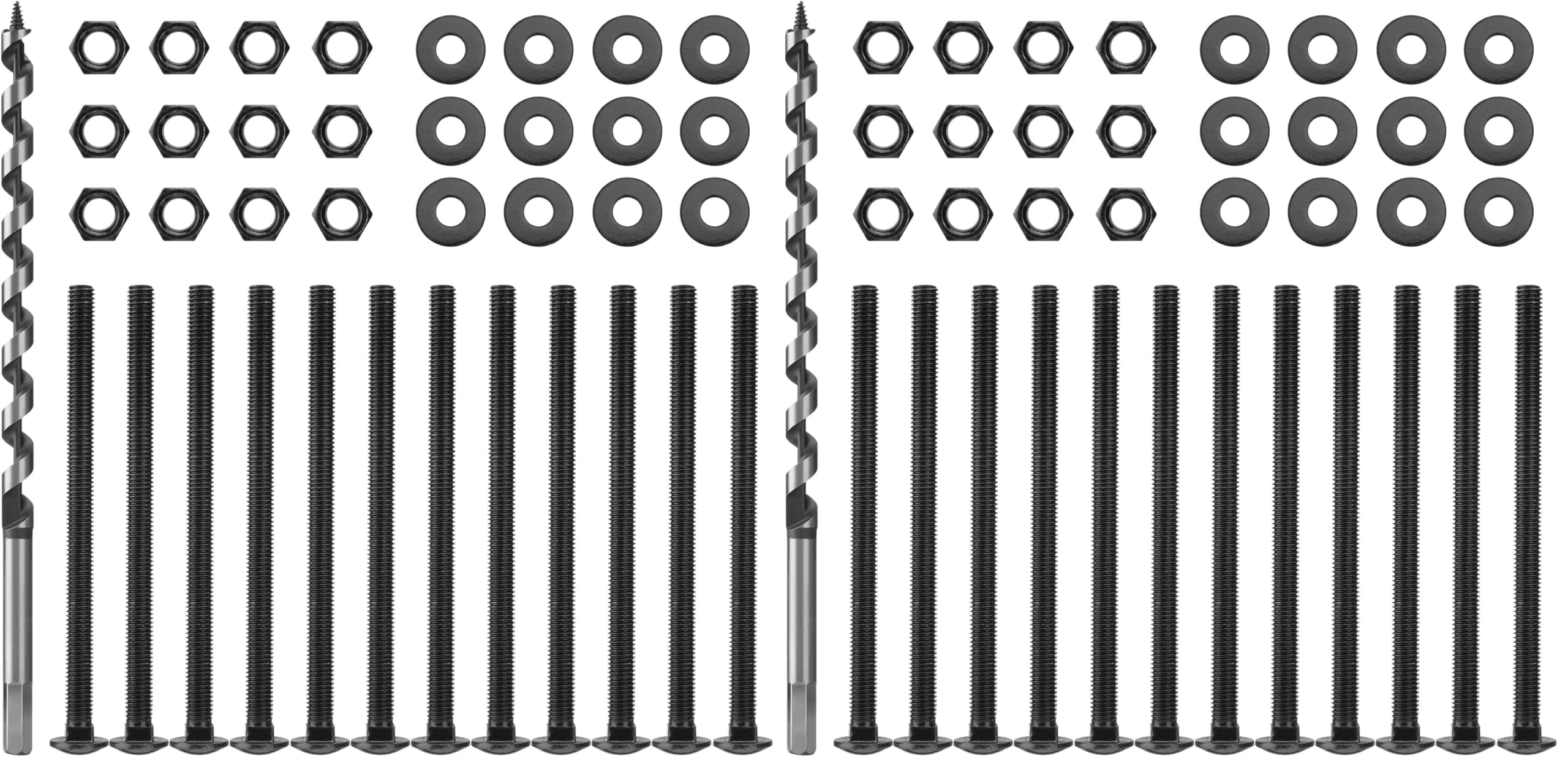 Carriage Bolt Kit - 12 Bolts, Washers & Nuts -8