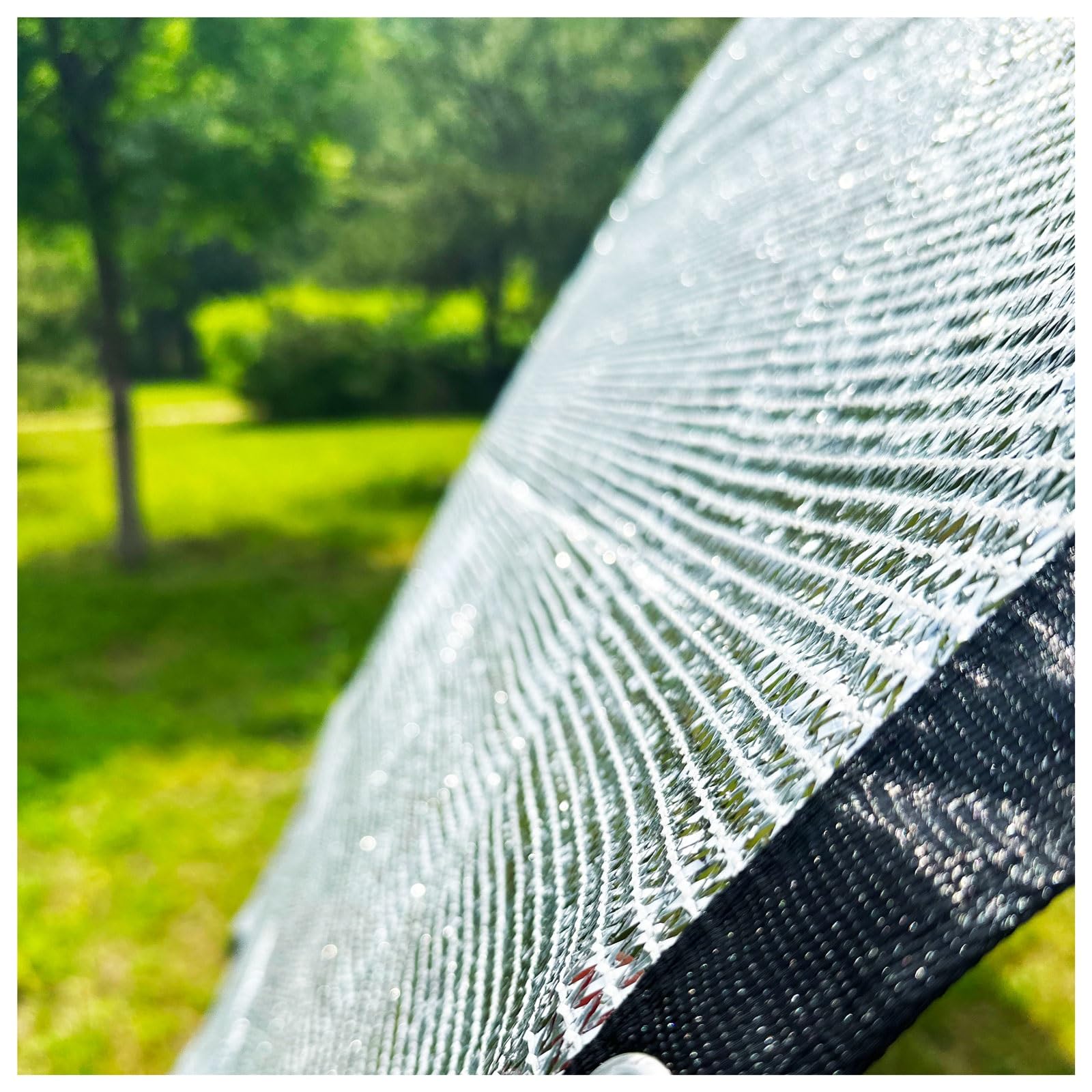 GLDYTVF Auto Shade Sail HDPE Fabric with Grommets 85% UV Protection 3x5m 2x2m for Car/Dog 2x3m 1x2m Sunshade Net - Aluminum Reflective Car Cover (Size: 2x5m)
