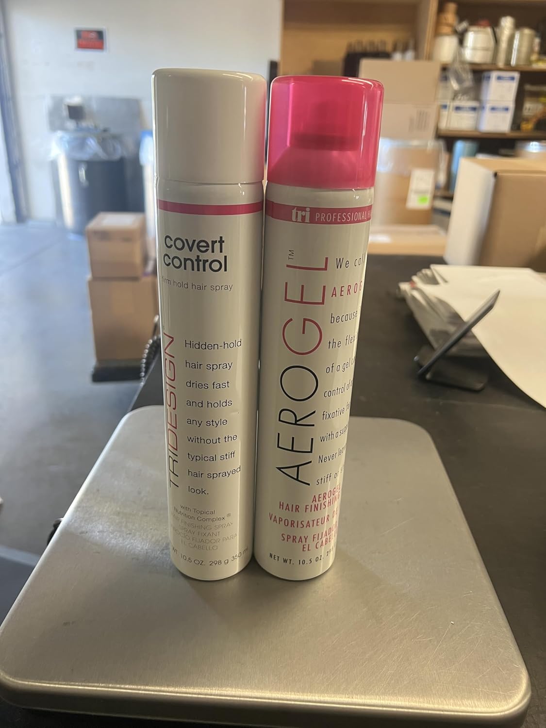 TRIDESIGN Aerogel & Covert Control Holding Hair Spray - Hairspray for Women & Men, Texture Spray for Hair of All Types, Provides Hidden Control Hair Products, 10.5 Oz. Each Bottle