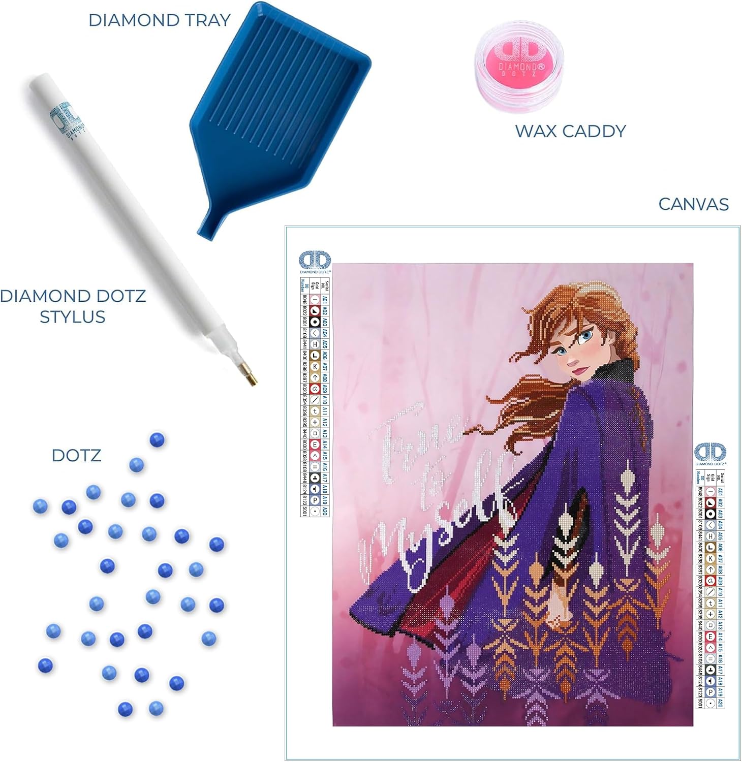 DIAMOND DOTZ True to Myself, Frozen Diamond Painting Kits for Adults - Diamond Art Kits a Relaxing Creative Craft Kit with Dotz Gems 25.6"x19.7"