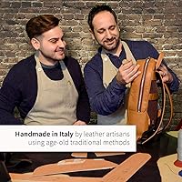 Vista 7 de Maruse Bandeja organizadora de cuero italiano, accesorio de escritorio de oficina, cuero duradero hecho a mano en Italia (negro)