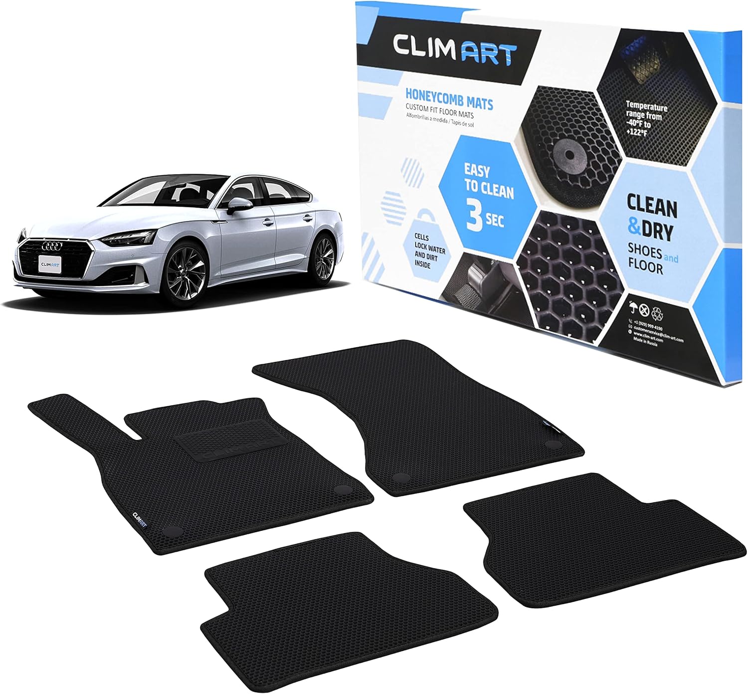 CLIM ART WaterTrap Custom Fit Floor Mats Compatible with