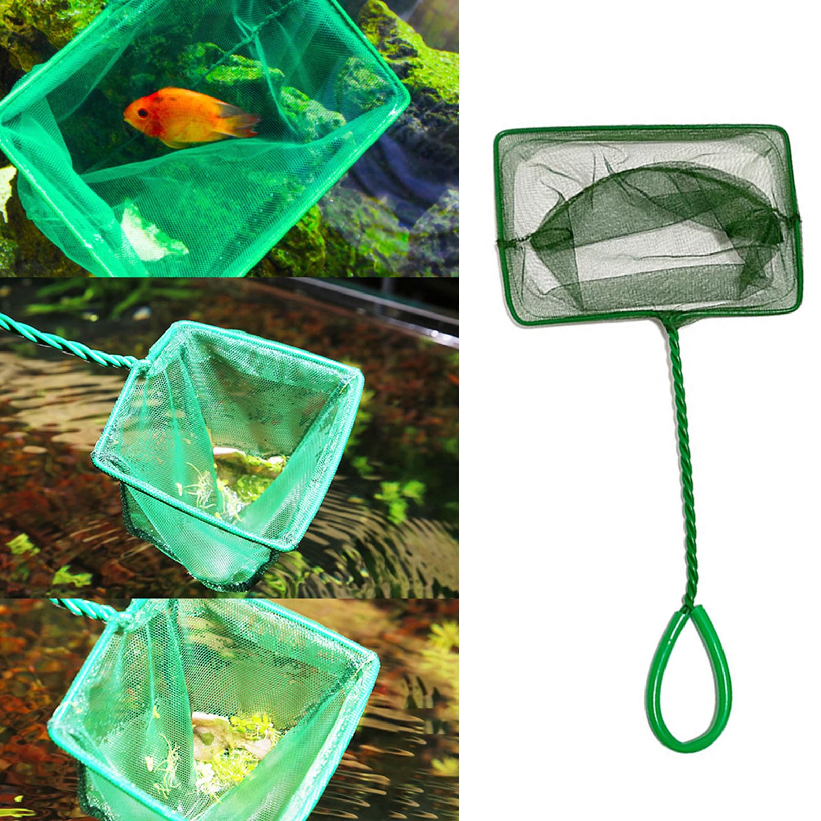 10 x Fischfang- und Fischtanks Reinigungsnetz für Heimaquarien, Enthusiasten und Tierhandlungen, einfach zu bedienen, mit feinem Netz, Fischtanks