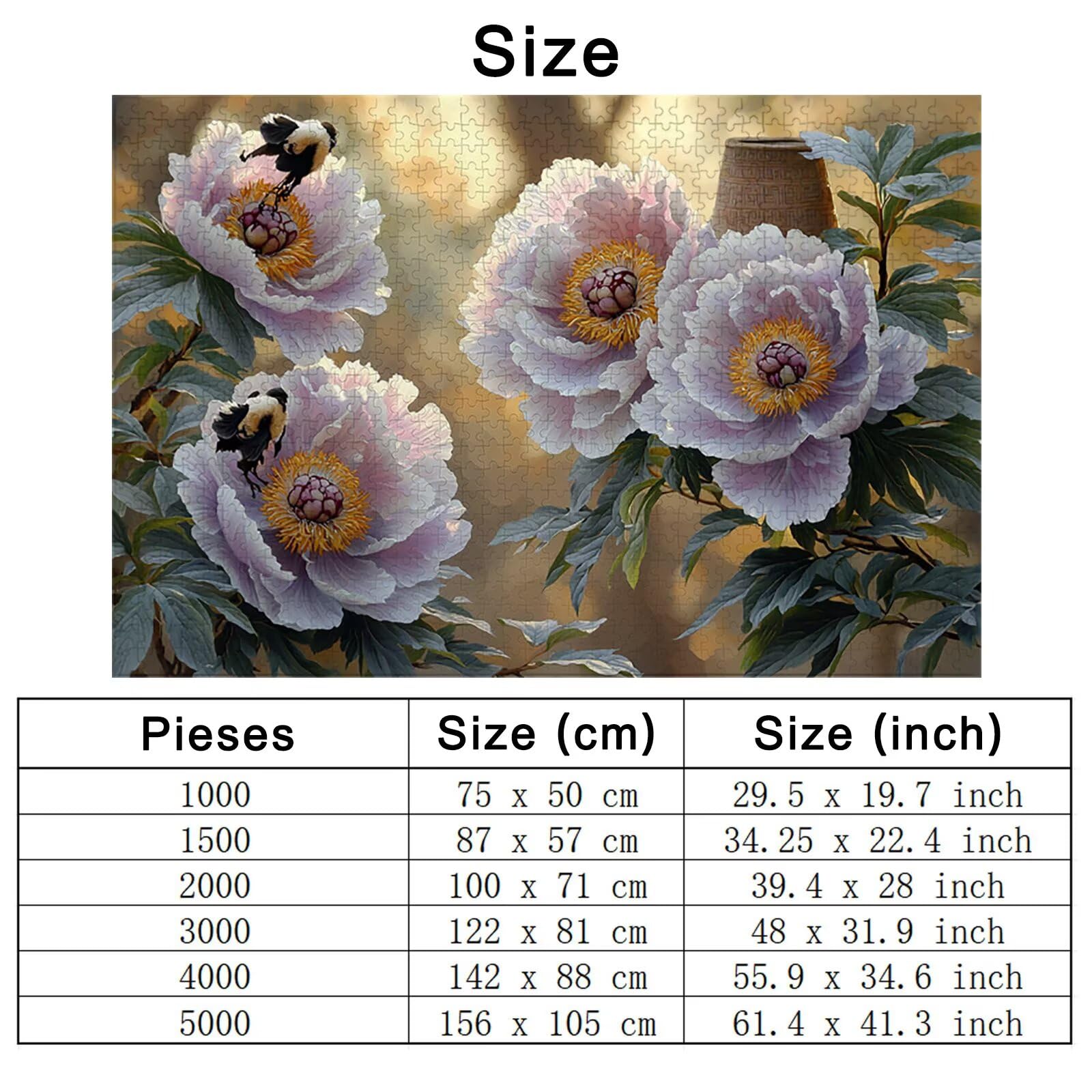 Puzzle 1000 sztuk kwiatów, drewniane puzzle piwonia dla dorosłych, puzzle z wykwintnym opakowaniem, rodzinne gry edukacyjne, puzzle do dekoracji wnętrz, pomysł na prezent dla kobiet, prezent dla