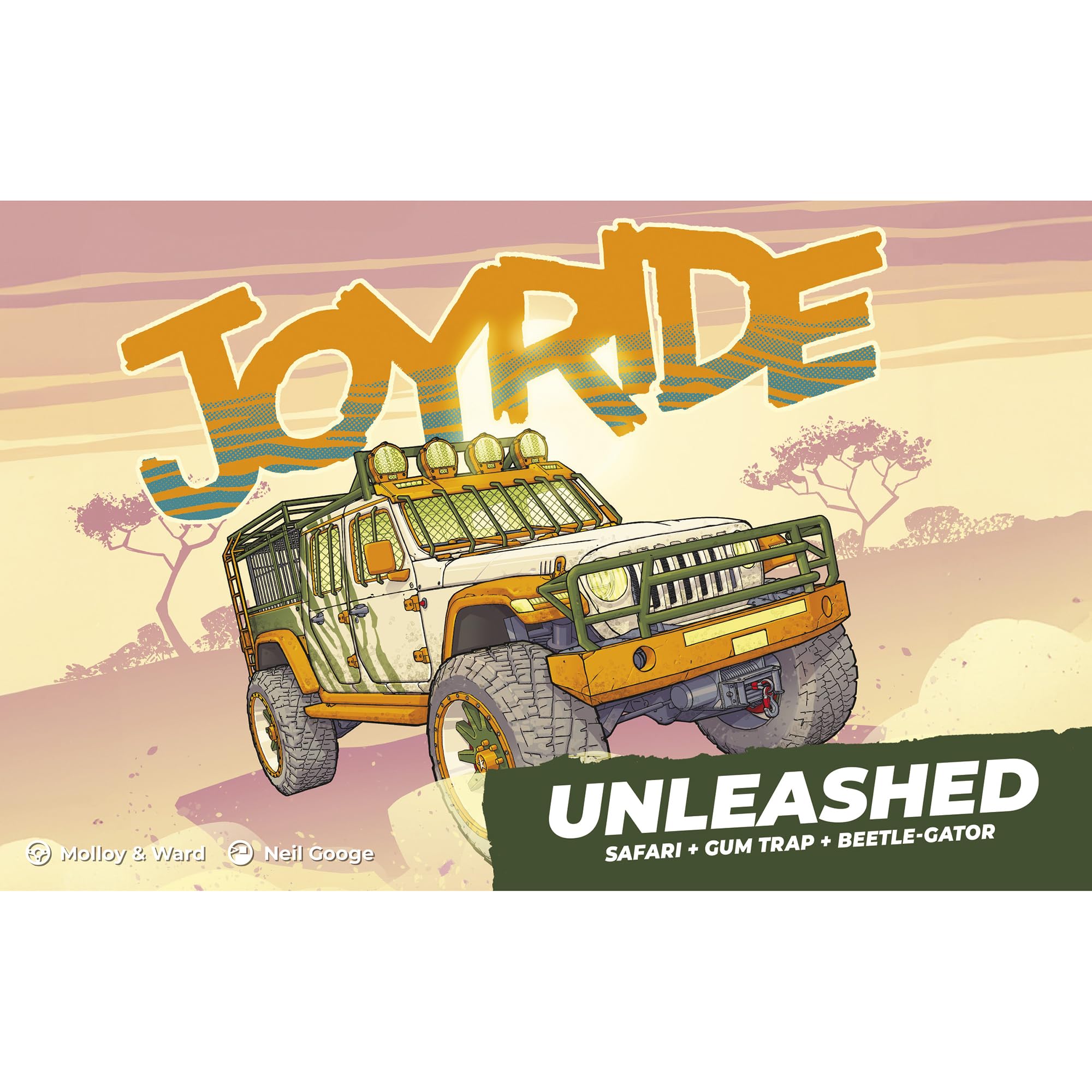 Rebellion Unplugged: Joyride: Unleashed - Expansion, Car Combat Board Game, New Car & Beast, New Element of Play & Obstacles, Ages 12+, 2-4 Players