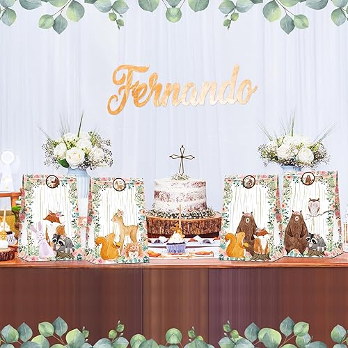 Miniatura 6 de Containlol 24 bolsas de regalo de fiesta del bosque, bolsas de regalo con calcomanías para niños, fiesta de cumpleaños, bolsas de dulces, temática