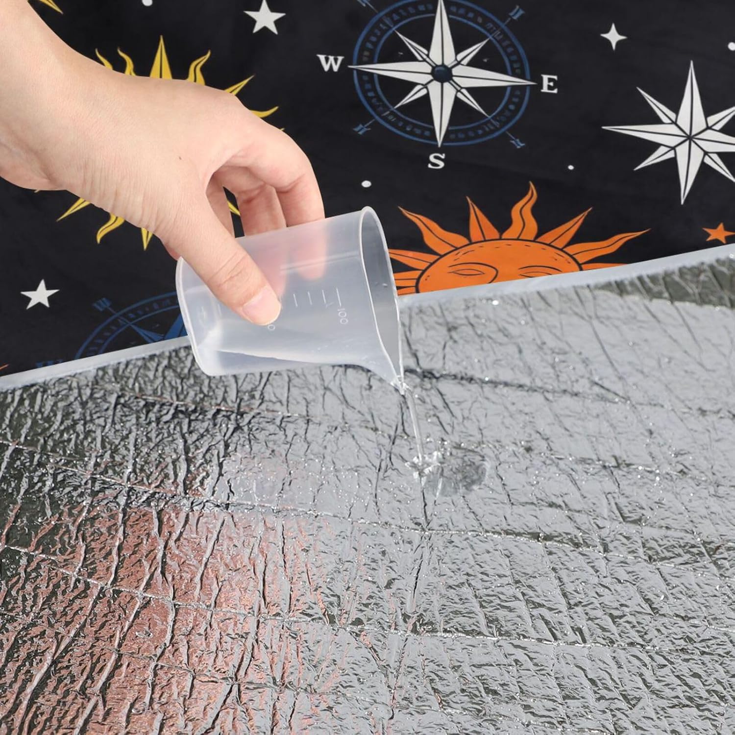 Round Beach Blankets - Fits 2 Adults, Summer Accessories Waterproof Large Outdoor Blanket Dual Layer, Sand-Free, Soft Throw Rug 58 in (F5c2205fafba408da1b45540d453ff6epreview)
