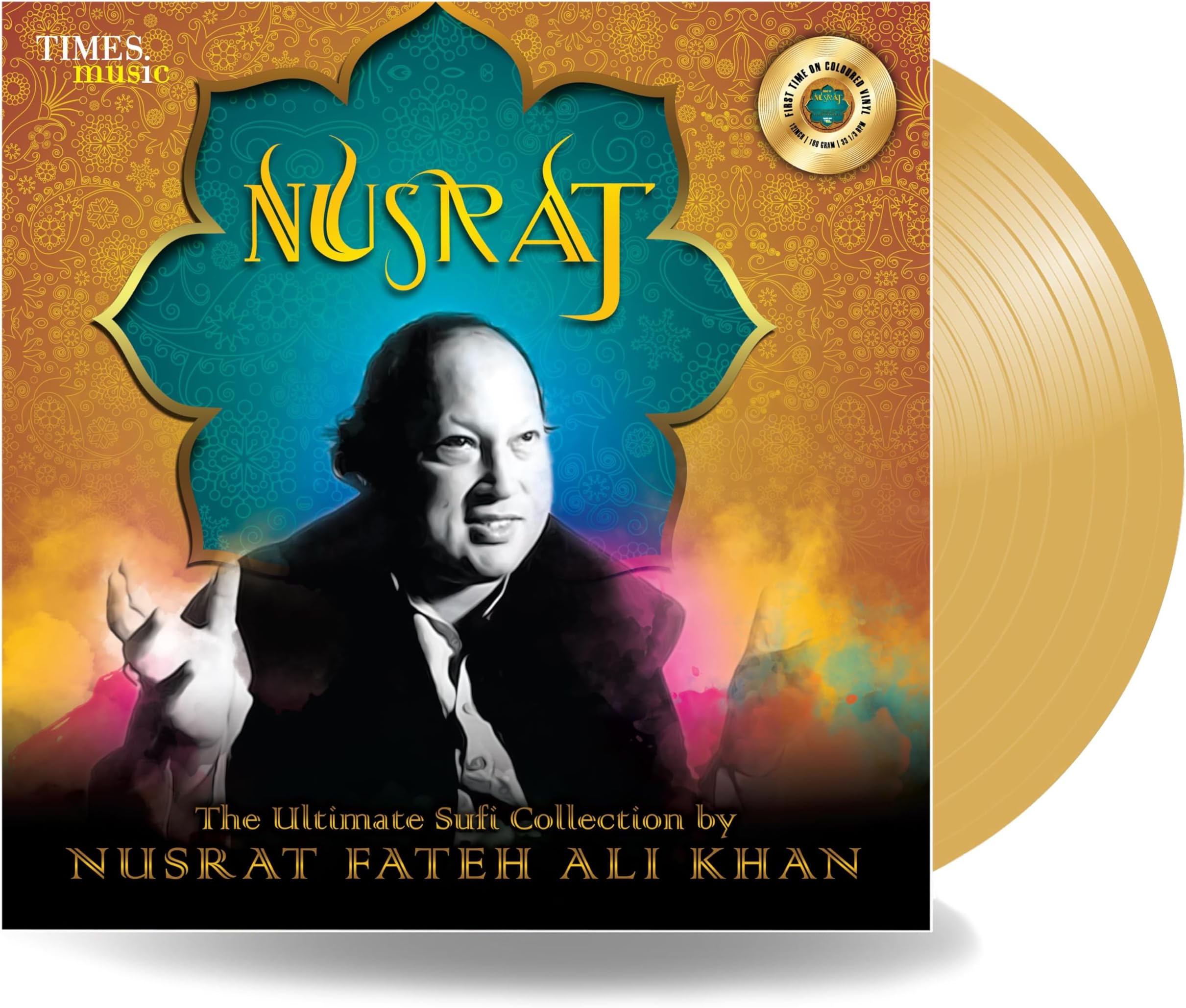 THE ULTIMATE SUFI COLLECTION BY NUSRAT FATEH ALI KHAN (GOLD COLOURED LP )