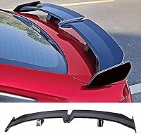 STSEV01 55" Universal Glossy Black Rear Trunk Spoiler Wing GT Racing Style for Mazda Nissan Toyota Honda Dodge - Easy Tape Install