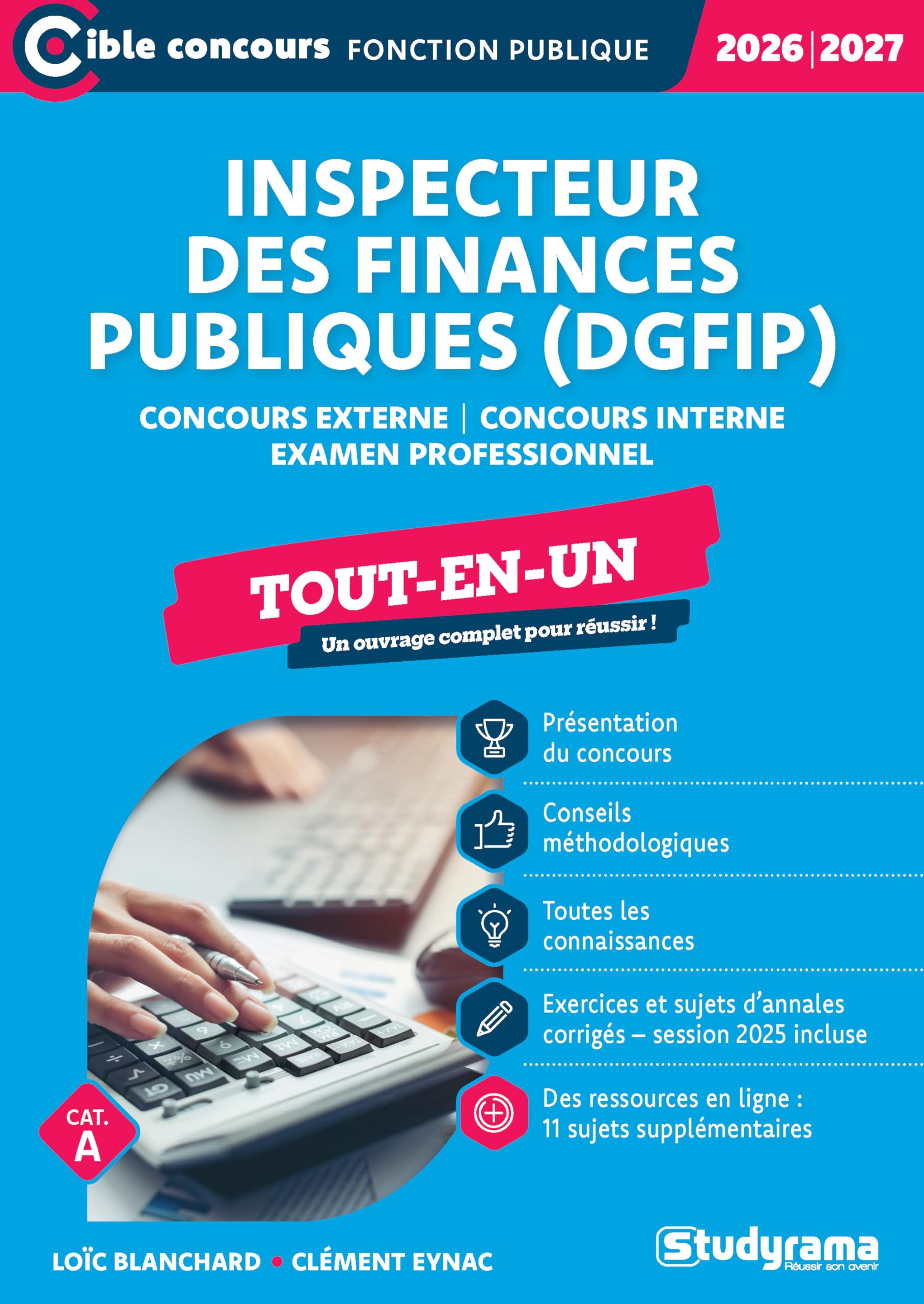 Inspecteur des finances publiques (DGFiP) – Tout-en-un (Catégorie A – Concours 2026-2027): Concours externe – Concours interne – Examen professionnel