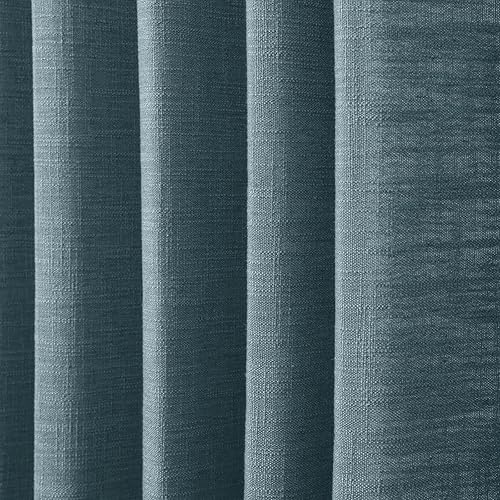 Miniatura 181 de Drapifytex Cortina plisada de lino sintético, cortina para oscurecer la habitación, 56 pulgadas de ancho x 96 pulgadas de largo, cortina de cobre 26