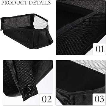 Stroller Bottom Storage Bag Stroller Bottom Diaper Organizer New Parent Portable Easy to Install Oxford Cloth Hard Board Outdoor Present Choice