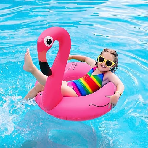 Miniatura 4 de 6 flotadores de unicornio y flamenco para piscina anillos de tubo de natación grandes juguetes inflables para niños adolescentes adultos verano