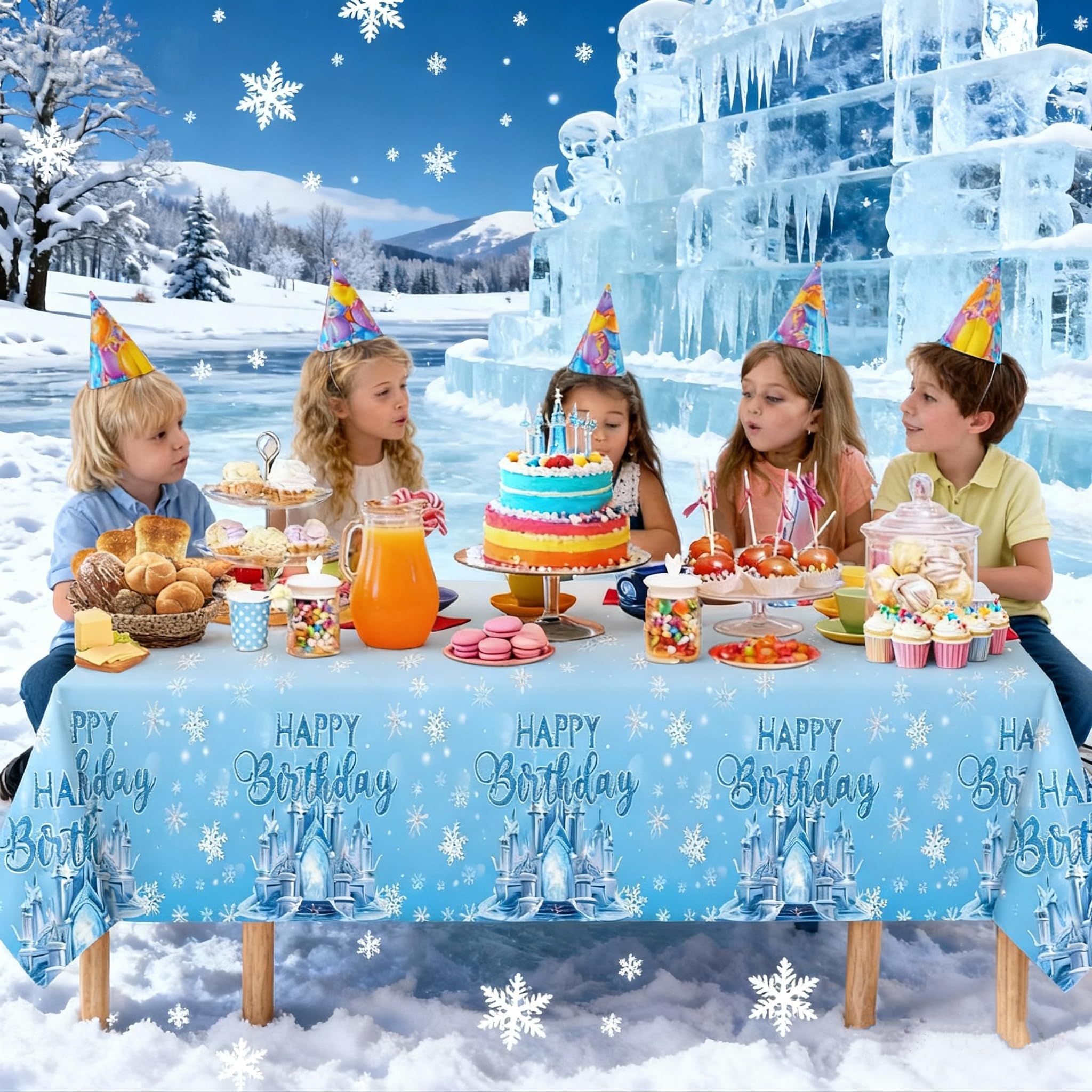PHOGARY Obrus Frozen 137 x 274 cm Plastikowy na Przyjęcie