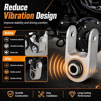 Upgrade Stainless Steel 2-4 Rear Shock Extensions Compatible with Chevy Silverado 1500 2WD/4WD 1999-2024, GMC Sierra 1500 2WD/4WD 1999-2024, Tahoe Suburban Yukon Escalade, Rear Lift Leveling Kits