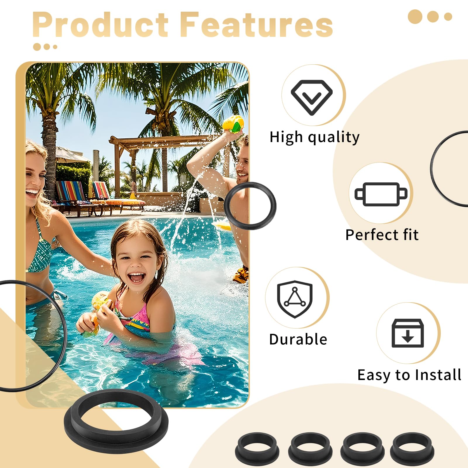 Kit Réparation Piscine Intex 12 Pièces Joints Toriques & Soupape Décharge d'Air