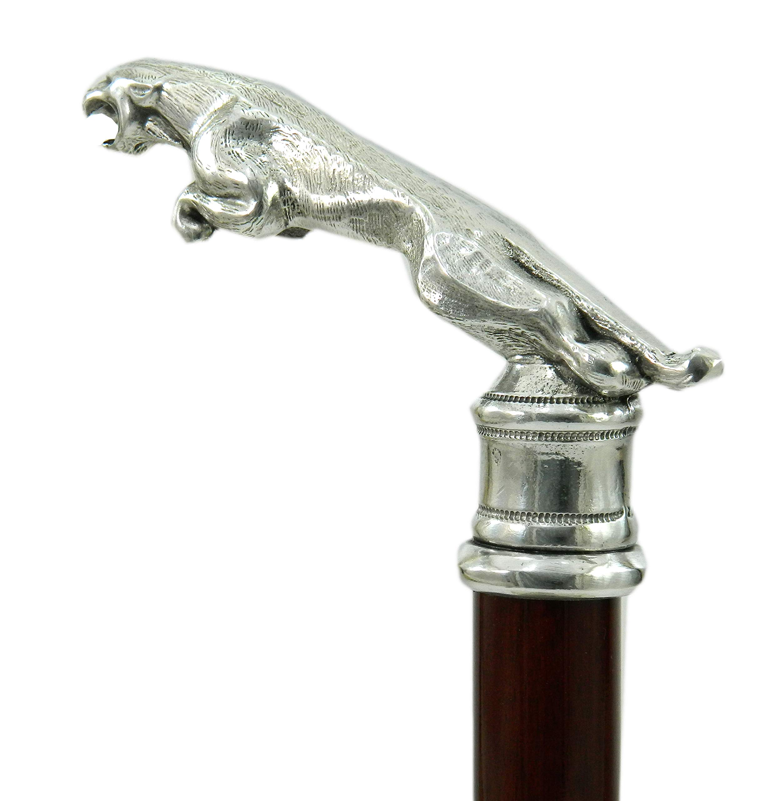 CAVAGNINI Bastón de madera de rosa para los hombres para los ancianos personalizado elegante moda para las mujeres hecho a mano en Italia Jaguar