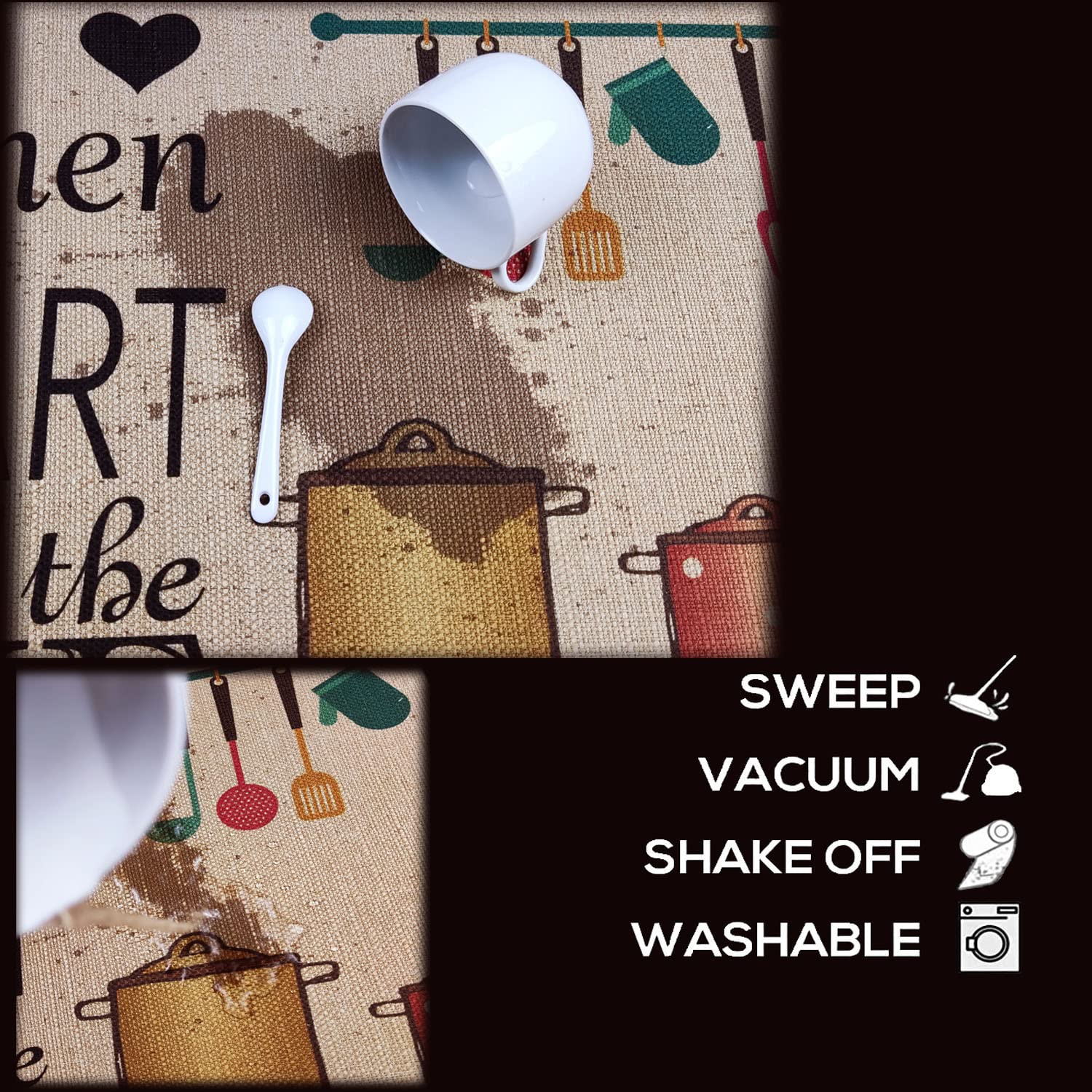 ZKZNsmart Kitchen Mats Set - Non-Slip & Washable -6 ZKZNsmart Kitchen Mats Set - Non-Slip & Washable -6