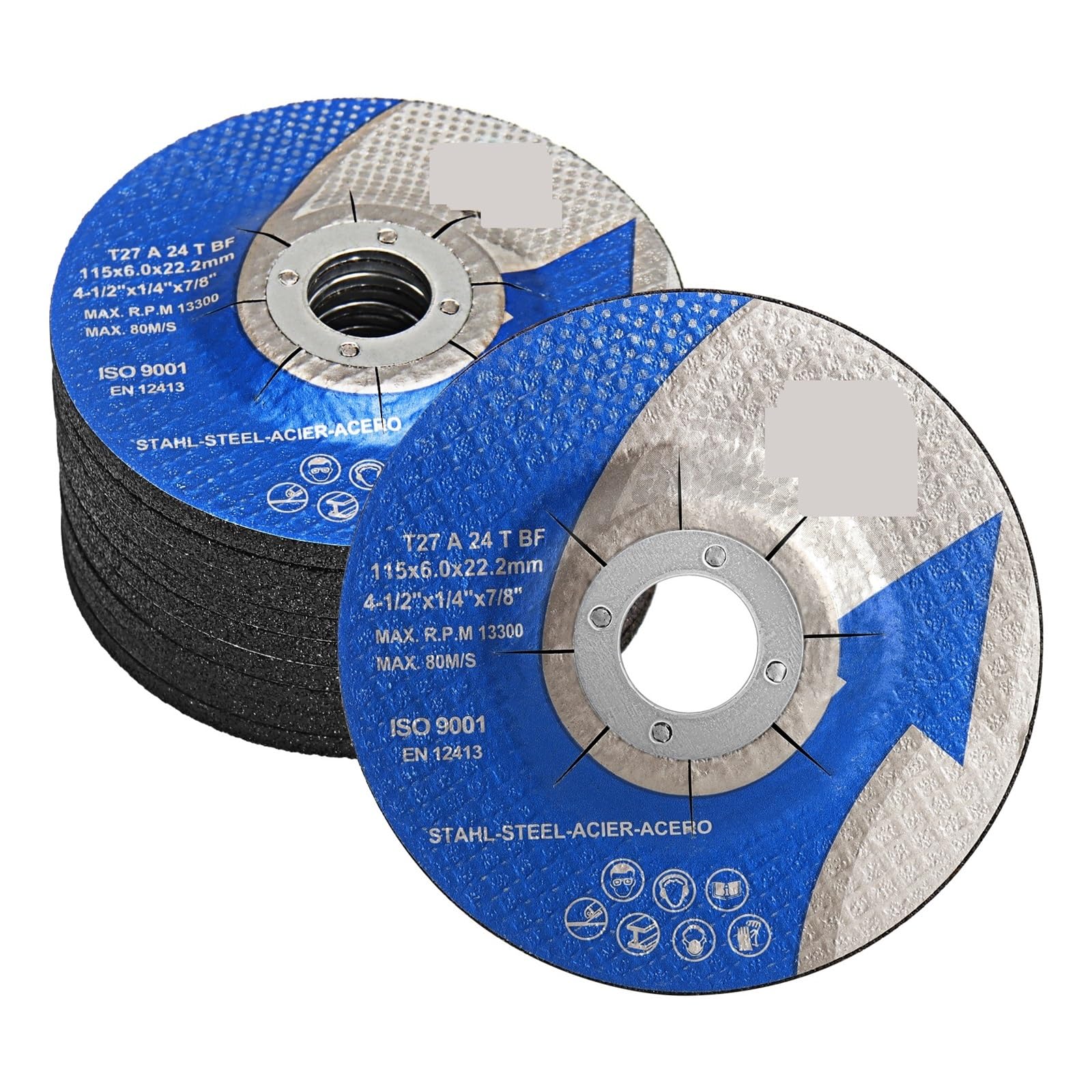 Disco de Corte Disco de Corte y Amoladora Angular de 4,5 Pulgadas, Sierras de Lijado, Acero Inoxidable, rectificado Manual, Disco de Lijado Manual, Disco de Pulido(5pcs)