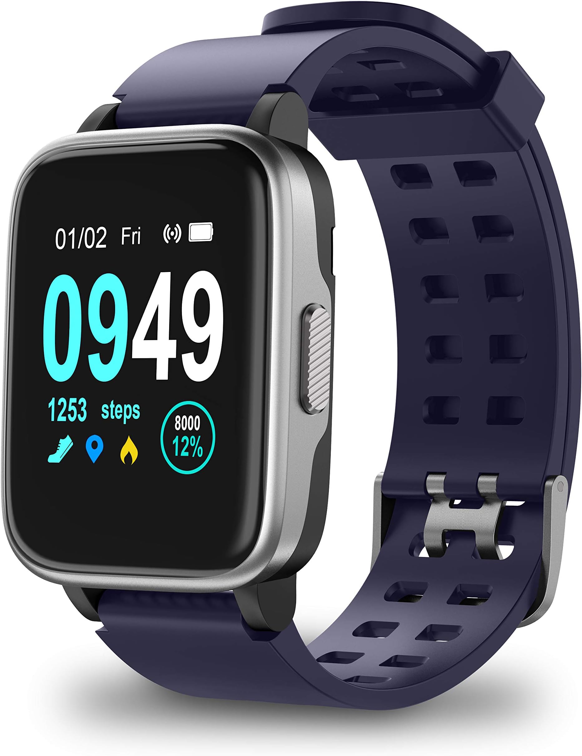 VAOYAO Smart Watch for Android/iPhone, Activity Fitness Trackers Health Exercise Watches with Heart Rate, Sleep Monitor and Calorie for Men Women, Blue