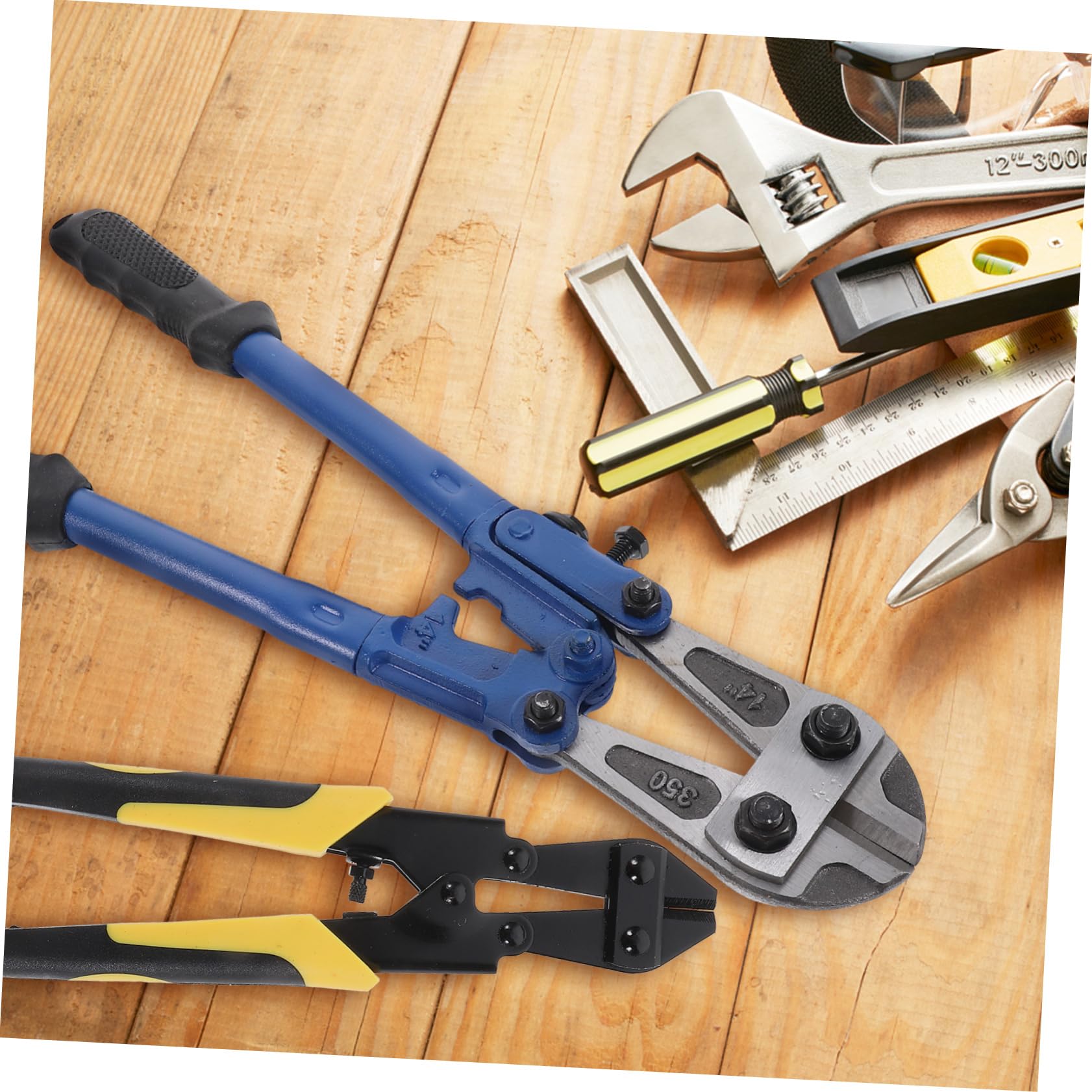 Tronchese a Bullone Heavy Duty 8 e 14 Pollici, 2 Pezzi | Tronchesi per Cavo Metallico, Acciaio T8, Impugnatura in Gomma, Taglio Manuale per Filo e Tondino
