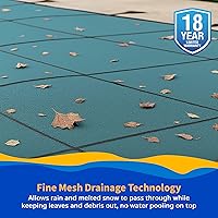 Vista 7 de Cubierta de seguridad rectangular para albercas, para proteger contra la suciedad, Verde