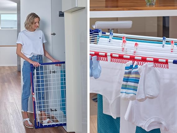 Leifheit Pegasus 180 Solid Clothes Dryer with Practical Laundry Basket Black