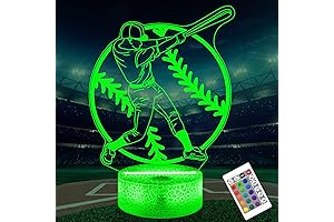 Baseball 3D Illusion Lamp, Baseball Night Light, Cool Baseball Gifts for Kids...