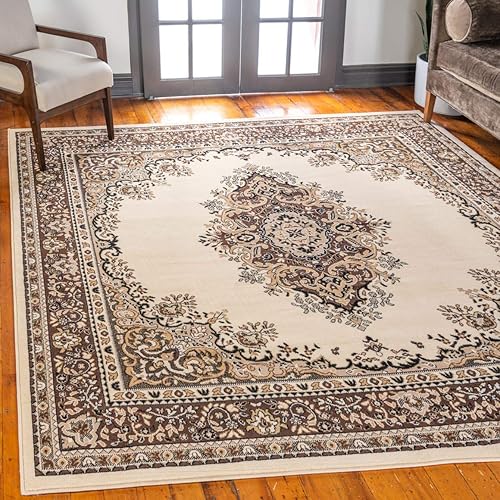 Unique Loom Reza Collection Traditional Persian Style Area Rug, Square
