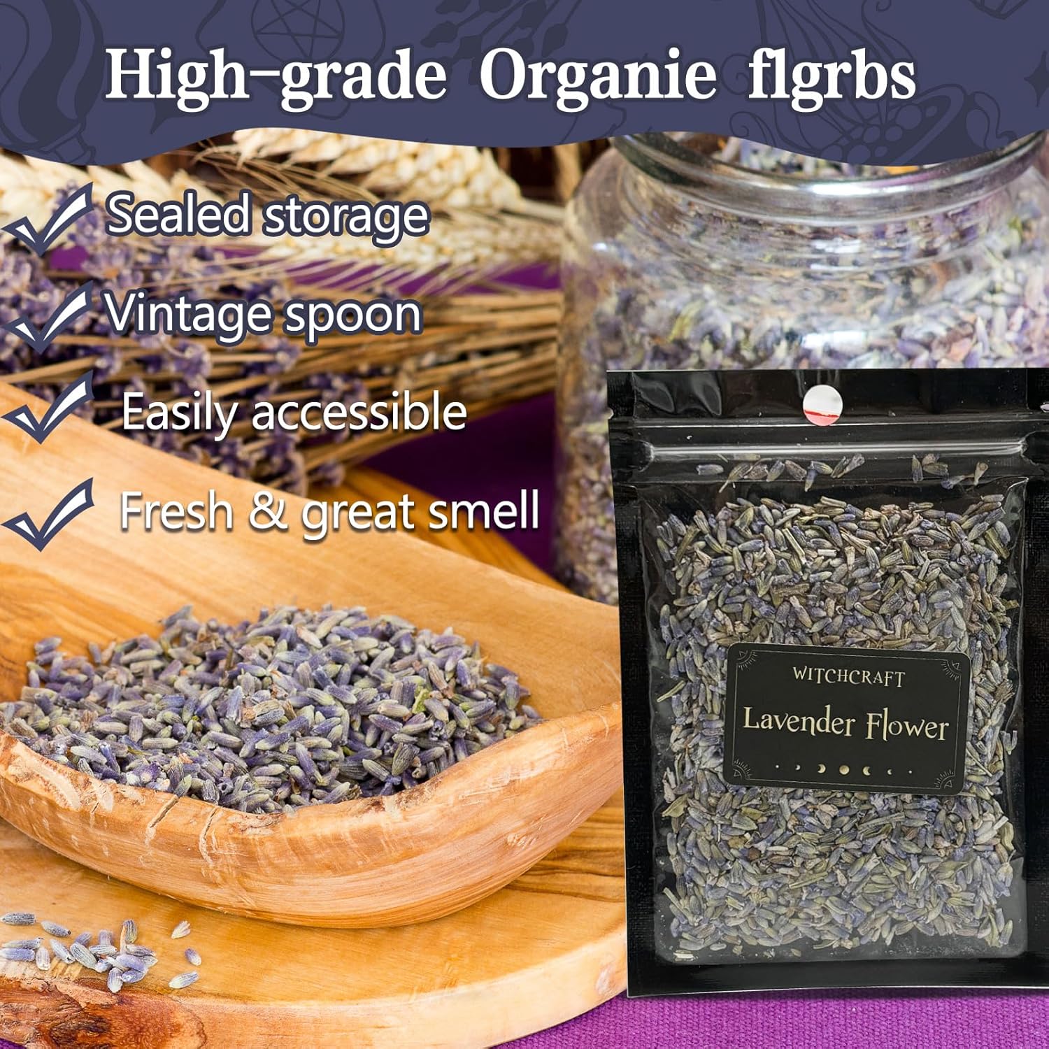 Witchcraft Supplies Kit 132 PCS, Wiccan Supplies and Tools, Including Witchcraft Herbs, Spell Candles, Crystals for Witchcraft, Witch Starter Kit for Spiritual Healing Altar Decor, Christmas Gift