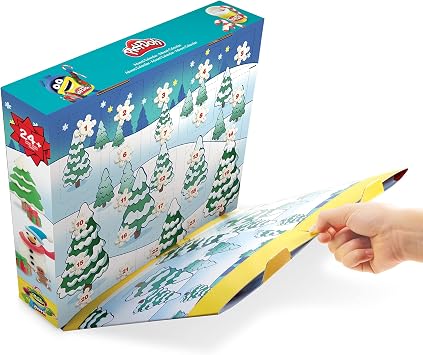 Play-Doh Advent Calendar Toy for Kids 3 Years and Up with Over 24 Surprise Accessories, Playmats, and 24 Cans, Assorted Colors, Non-Toxic