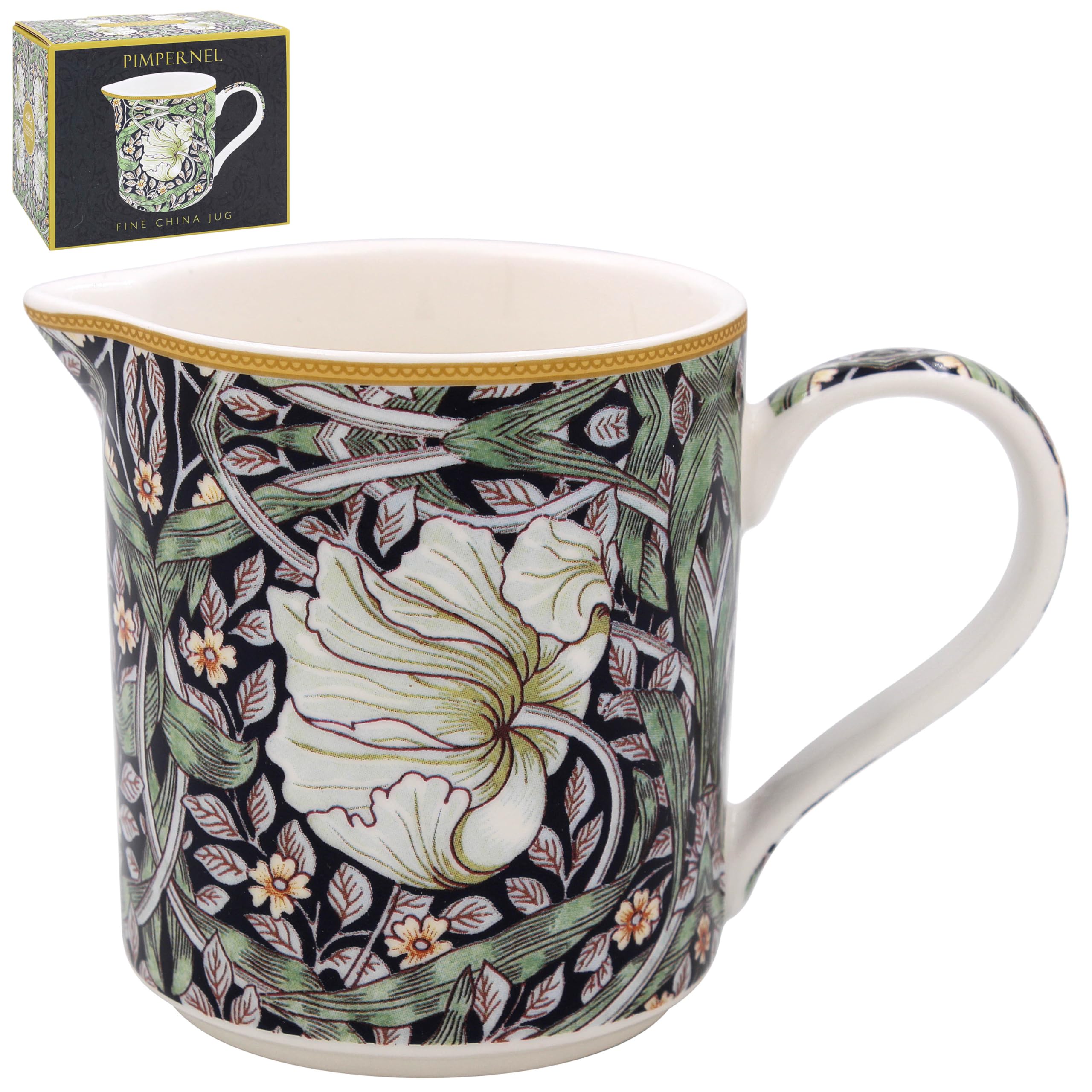 Pimpernel Jug 300ml William Morris Style Ceramic Milk Cream Pitcher Gift Boxed