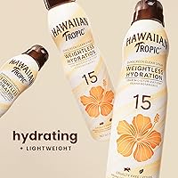 Vista 2 de Hawaiian Tropic Hidratación sin peso Protector solar SPF 15, 6 onzas Protector solar SPF 15, protector solar, sin oxibenzona, 6 onzas cada paquete