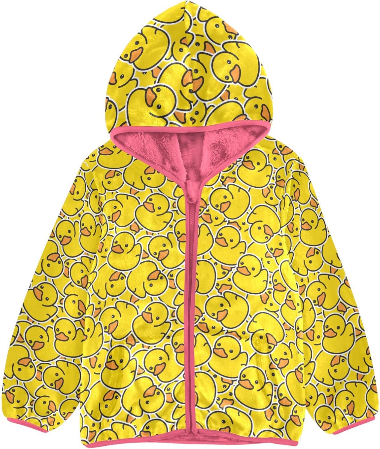 Toddler Fleece Jacket Baby Girls Hooded Zipper Long Sleeve Thick Warm Outerwear 3-10 Years