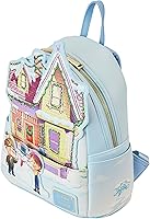 Vista 3 de Loungefly Disney Pixar Up House - Mini mochila con luz navideña, Azul, Moderno