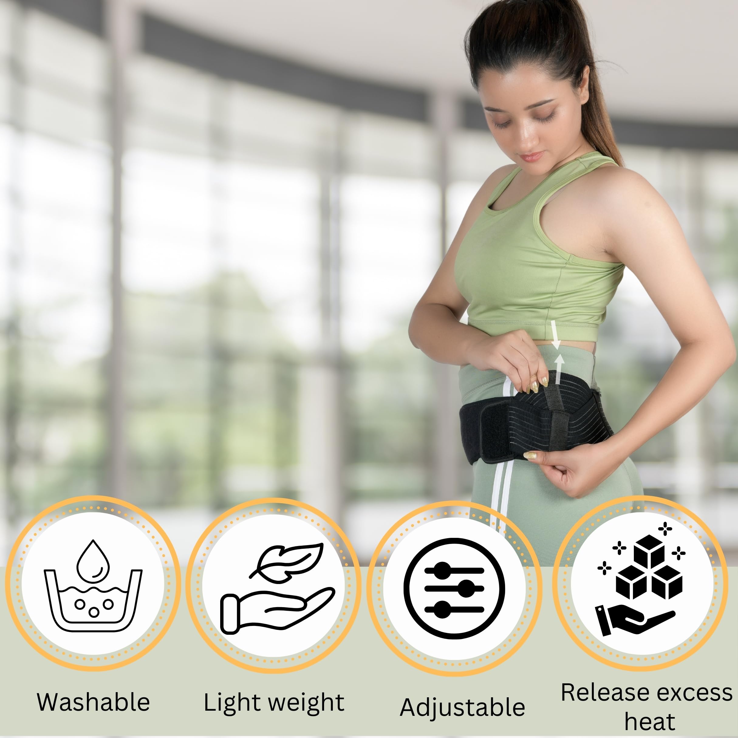 Wonder Care propose une ceinture de soutien élastique double pour les douleurs lombaires, le soulagement des douleurs lombaires et pelviennes, ainsi qu'une ceinture de soutien pour la sciatique.