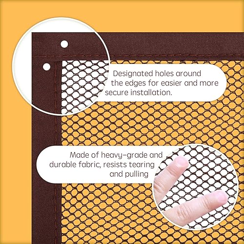 Miniatura 5 de Protector de barandilla para bebé, 15 x 3 pies, red de seguridad para niños, barandilla de balcón, barandilla de malla para niños, juguetes,