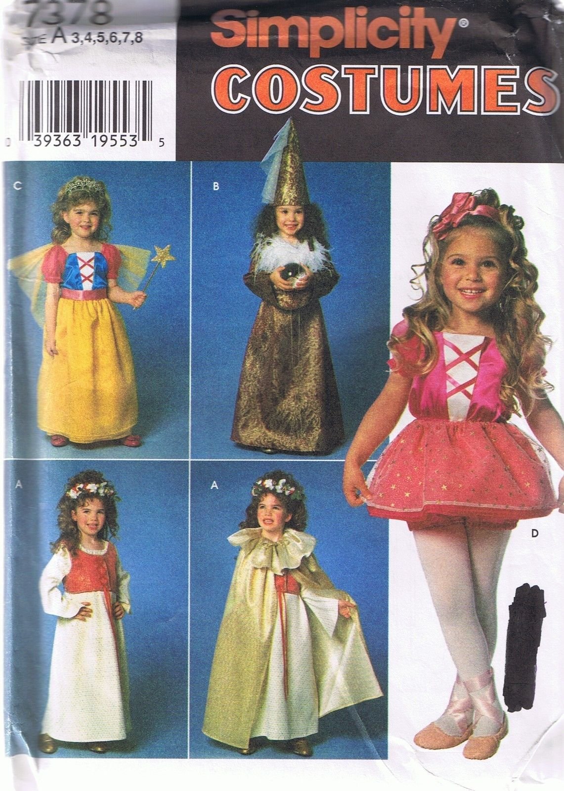 Patron costume fille Simplicity 4862 pour coudre une robe de princesse de carnaval unique