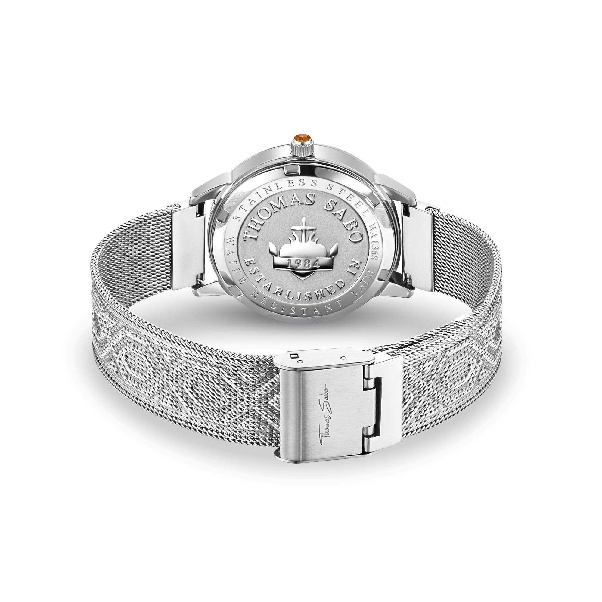 THOMAS SABO Damenuhr Kaleidoskop Libelle Gold türkis Edelstahl, Edelstahl Silberfarben