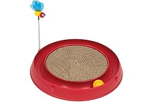 Catit Spinning Bee Cat Toy with Scratch Pad, Catnip Toy