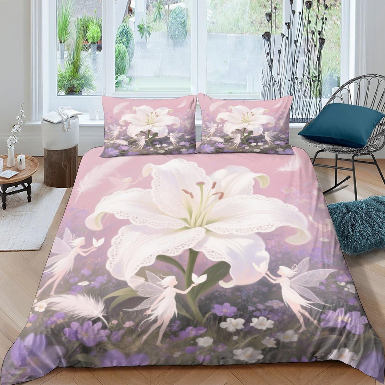 Housse de couette garçons et filles Lily 3D parure de lit douce 200x200