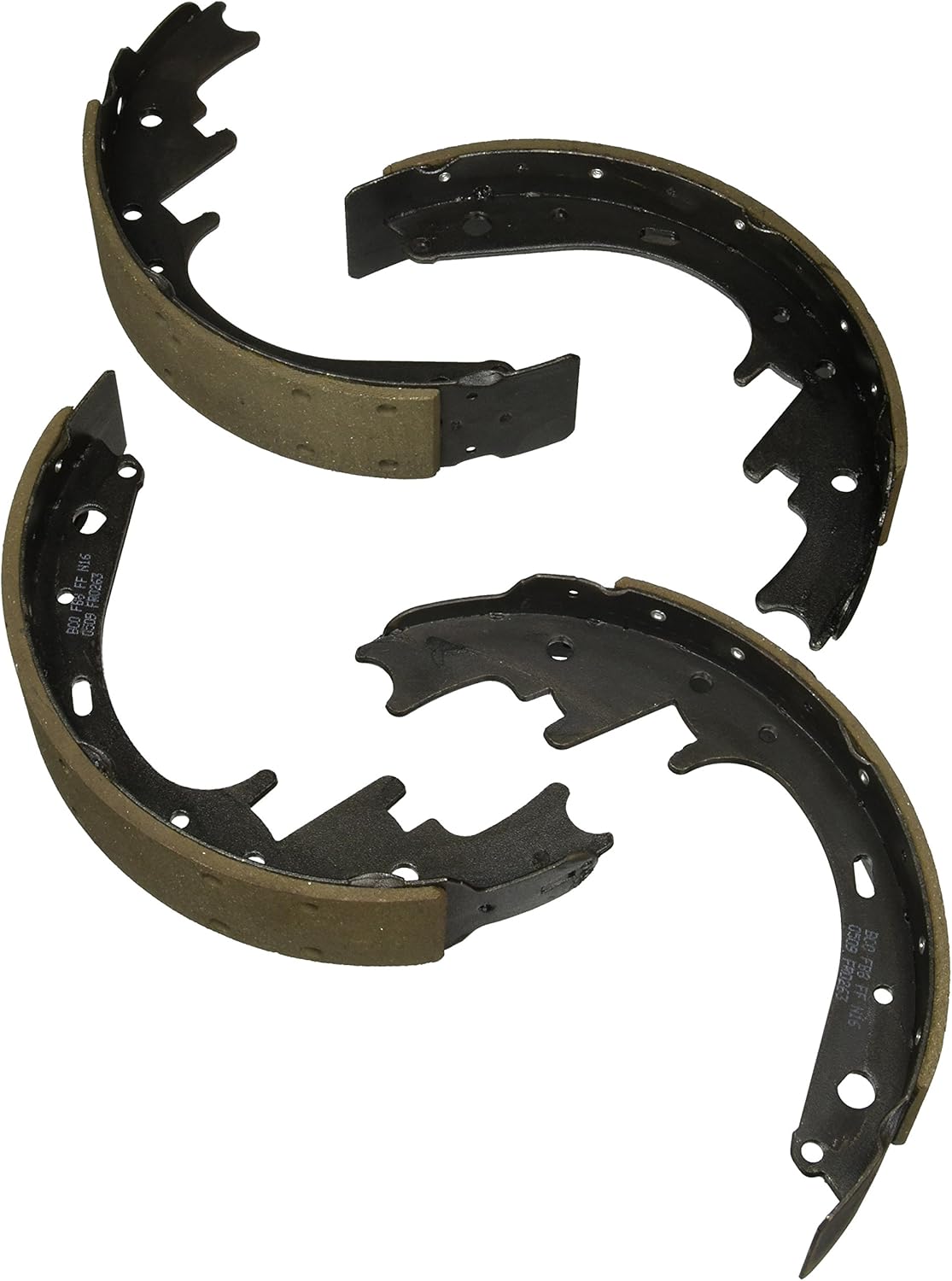 BOSCH BS263R Blue Drum Brake Shoe Set - Compatible with Select Dodge, Ford, International, Lincoln, Mercury (Riveted)