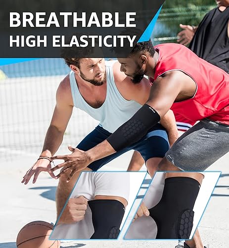 Miniatura 2 de HiRui Coderas de codo para adolescentes, hombres y mujeres - Protección de codo para baloncesto y béisbol para evitar colisiones y brindar soporte