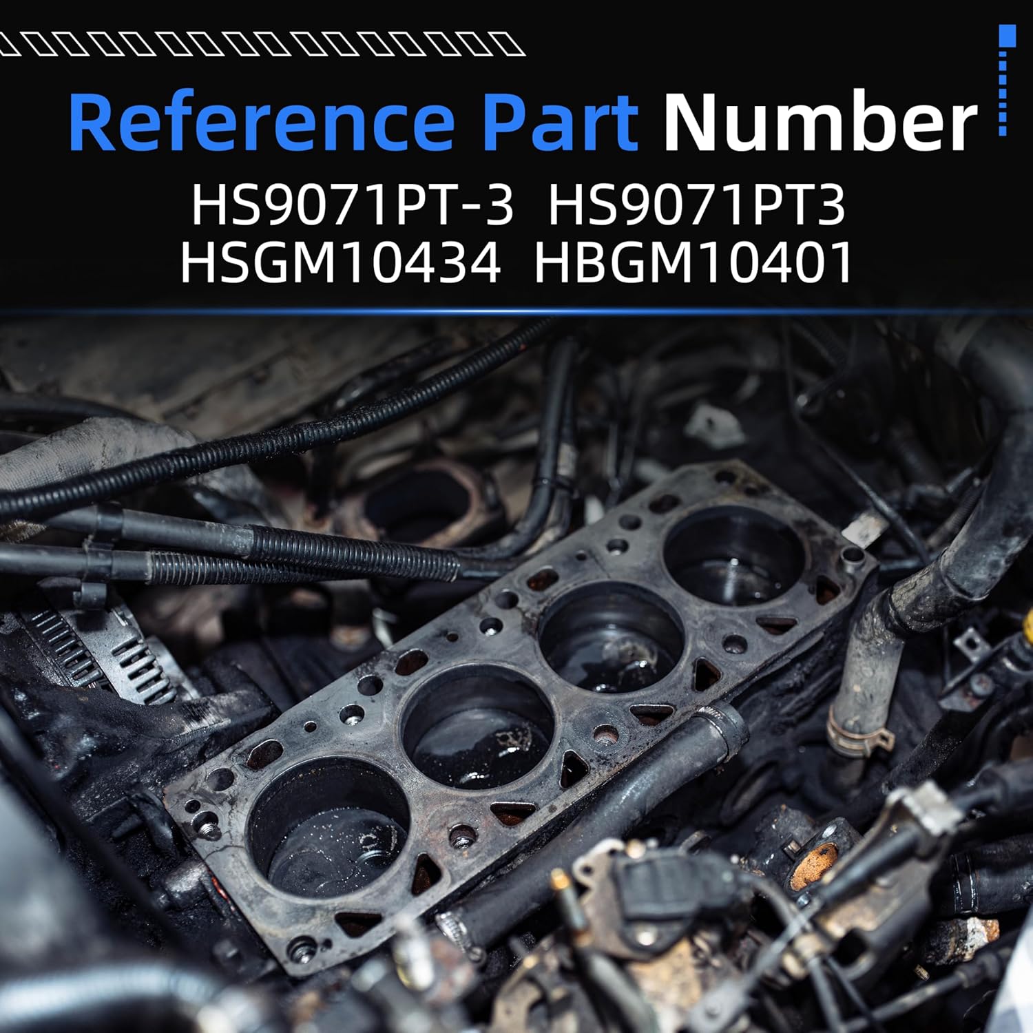 Engine Head Gasket Set, HS9071PT-3 Fits for Chevy Equinox 2005-2009, for Pontiac Torrent 2006-2009, 3.4L 207Cu. in. V6 Gas OHV Naturally Aspirated, Full Head Gasket kit