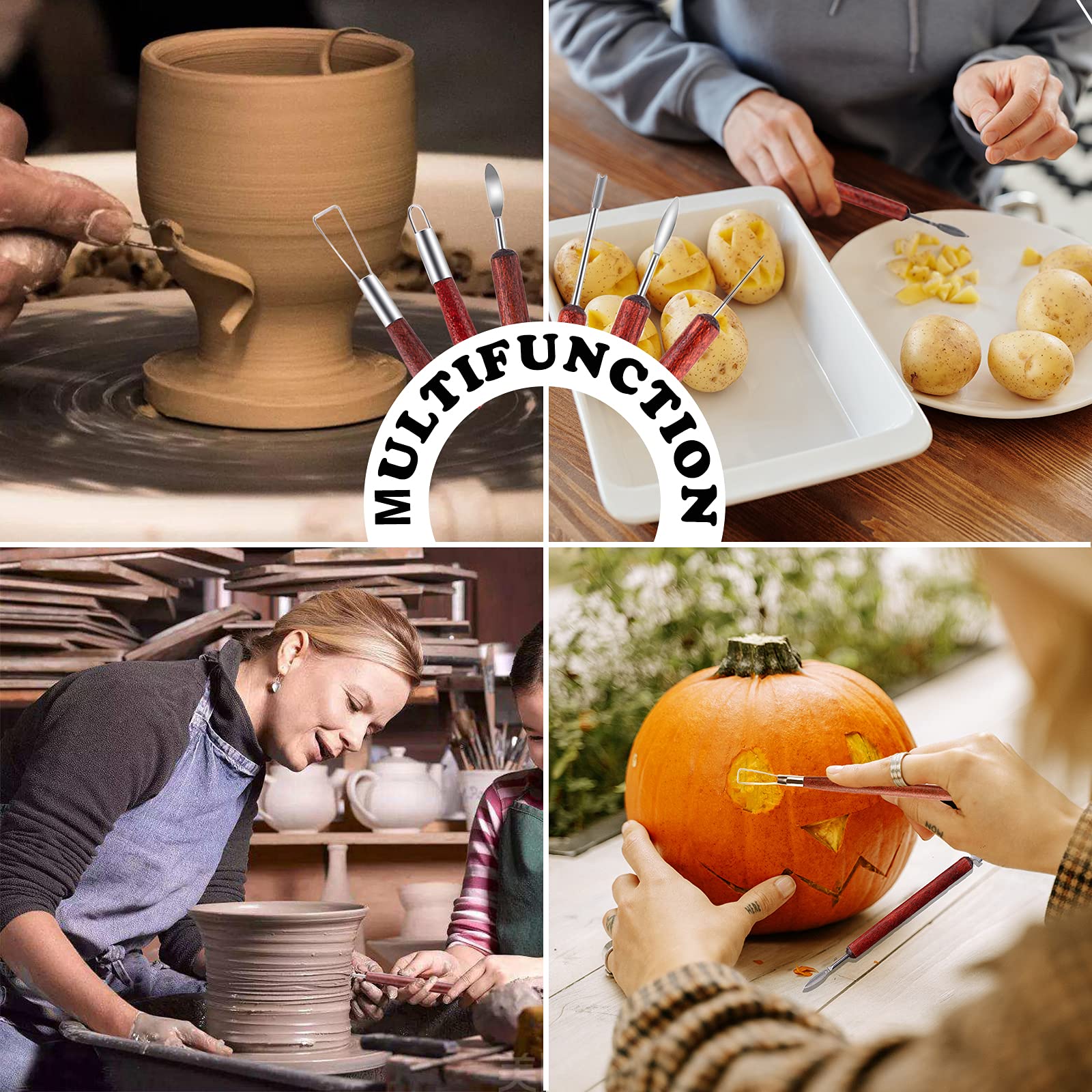 Buy Clay Sculpting Tools, 6Piece Pottery Tools Set, Polymer Clay Tools