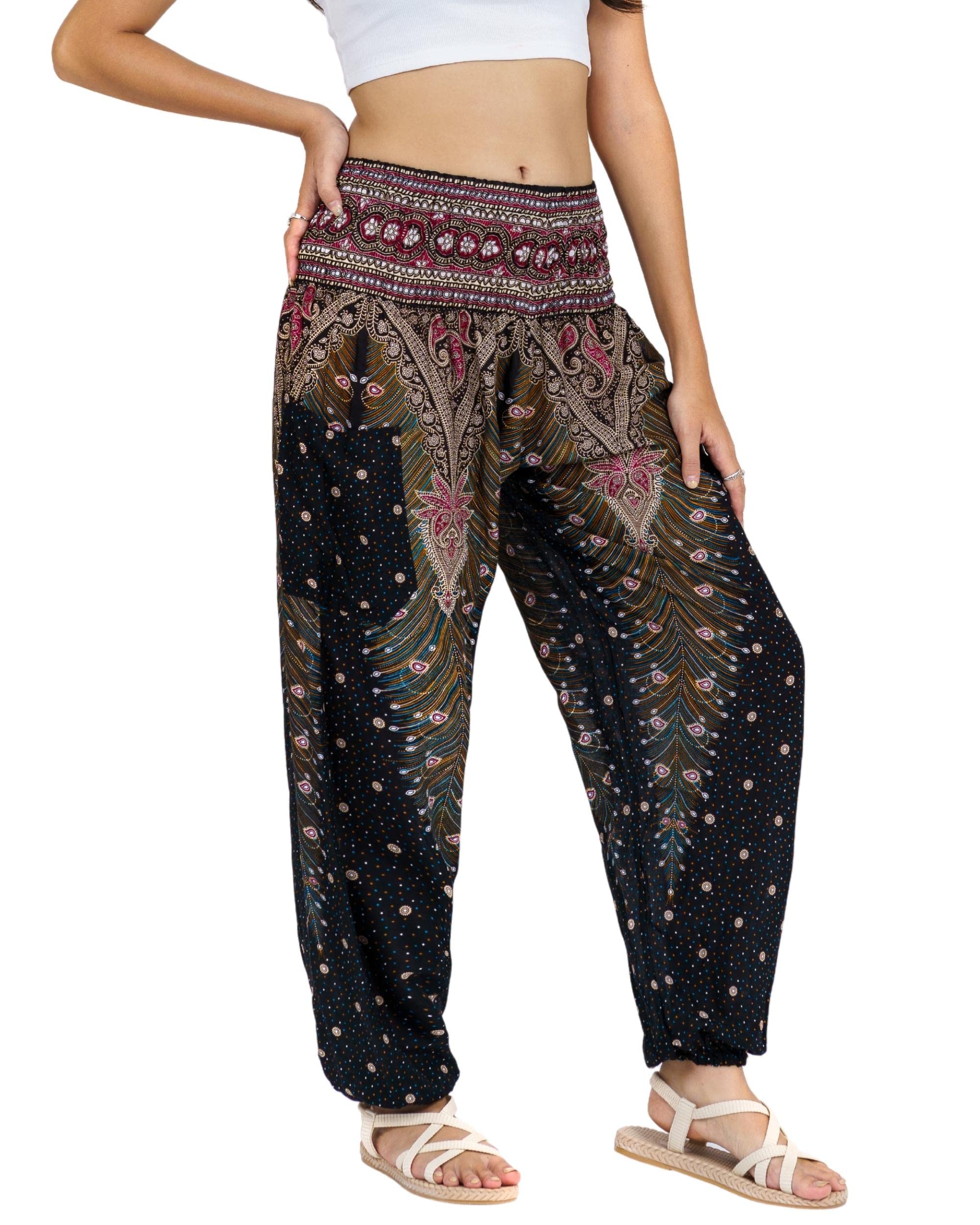 LOFBAZWomen's Floral Printed Harem Pants