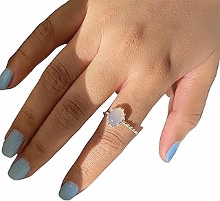 Natural Rose Quartz Semi Precious Gemstone Handmade Ring, Taurus Birthstone 925 Sterling Silver Designer Dainty Ring